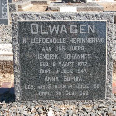 OLWAGEN Hendrik Johannes 1872-1947 &amp; Anna Sophia VAN STADEN 1881-1966