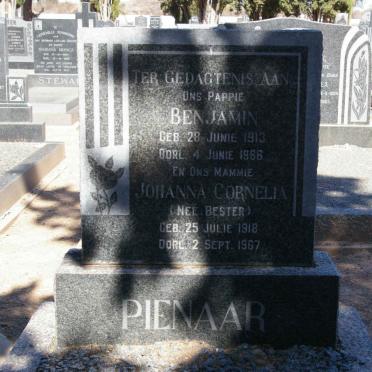 PIENAAR Benjamin 1913-1966 &amp; Johanna Cornelia BESTER 1918-1967