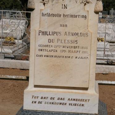 PLESSIS Phillipus Arnoldus, du 1855-1911