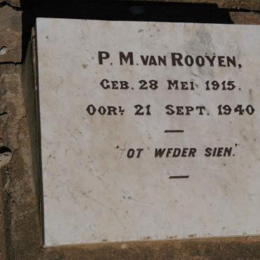 ROOYEN P.M., van 1915-1940