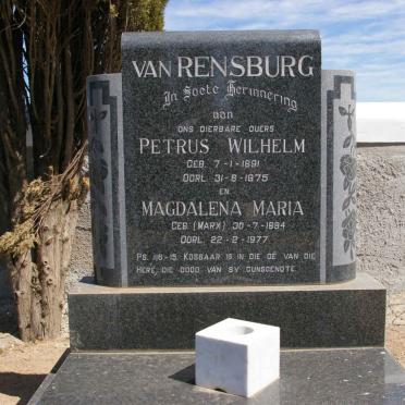 RENSBURG Petrus Wilhelm, van 1891-1975 &amp; Magdalena Maria MARX 1894-1977
