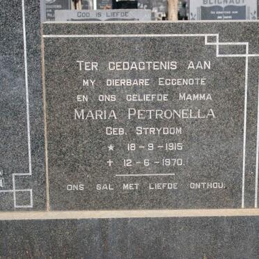 RENSBURG Maria Petronella, Janse van nee STRYDOM 1915-1970