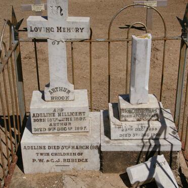 RUBIDGE Arthur 1897-1897 :: RUBIDGE Adeline Millicent 1897-1898 :: EINAS Noeline 1899-1900