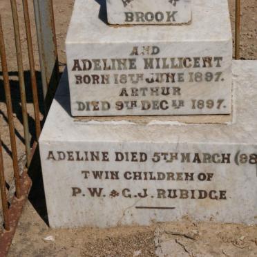 RUBIDGE Arthur 1897-1897 :: RUBIDGE Adeline Millicent 1897-1898 :: EINAS Noeline 1899-1900
