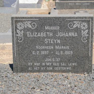 STEYN Elizabeth Johanna voorheen MARAIS 1897-1969
