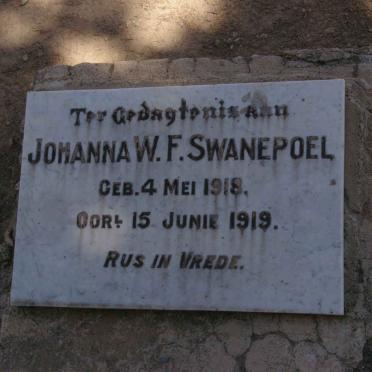 SWANEPOEL Johanna W.F. 1918-1919