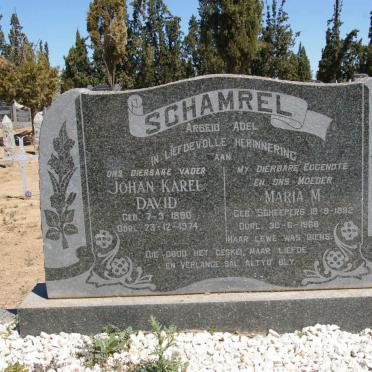 SCHAMREL Johan Karl David 1890-1974 &amp; Maria M. SCHEEPERS 1892-1968