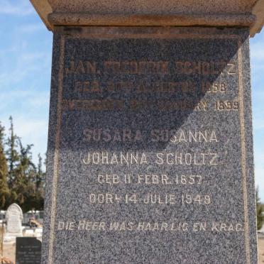 SCHOLTZ Jan Frederik 1858-1899 &amp; Susara Susanna Johanna 1857-1949