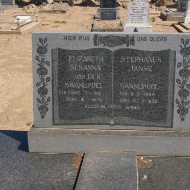 SWANEPOEL Stephanus Janse 1864-1932 &amp; Elizabeth Susanna van Eck FOURIE 1891-1976