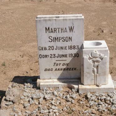 SIMPSON Martha W. 1883-1930