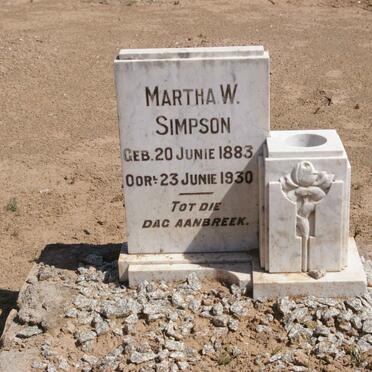 SIMPSON Martha W. 1883-1930