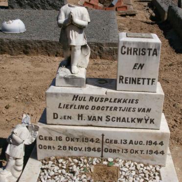 SCHALKWYK Christa, van 1942-1946 :: VAN SCHALKWYK Reinette 1944-1944