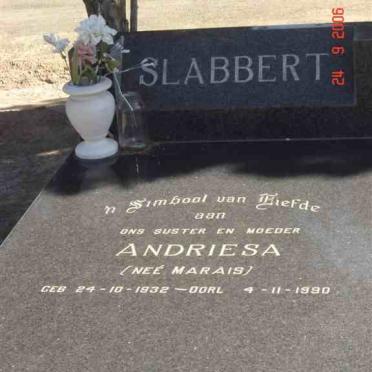 SLABBERT Andriesa nee MARAIS 1932-1990
