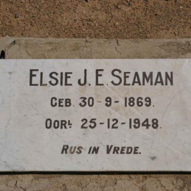 SEAMAN Elsie J.E. 1869-1948