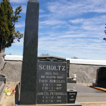 SCHOLTZ David Hercules 1899-1977 &amp; &amp; Janetta Petronella 1901-1976