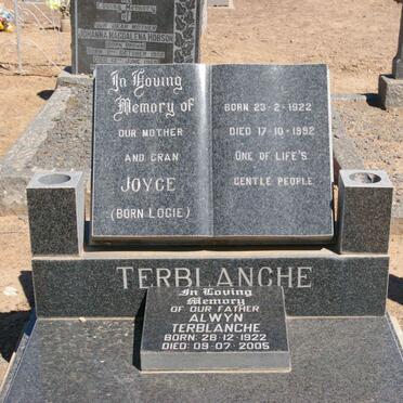 TERBLANCHE Alwyn 1922-2005 &amp; Joyce LOGIE 1922-1992