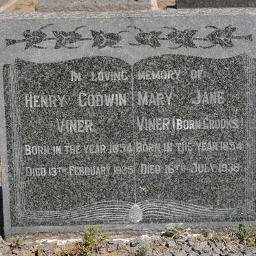 VINER Henry Godwin 1854-1935 &amp; Mary Jane CROOKS 1854-1938