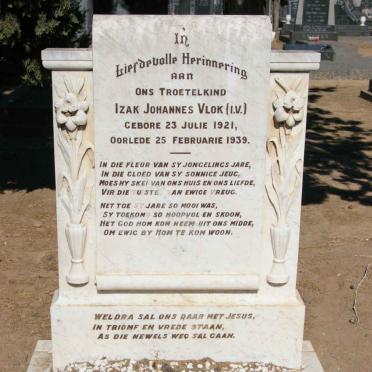 VLOK Izak Johannes 1921-1939
