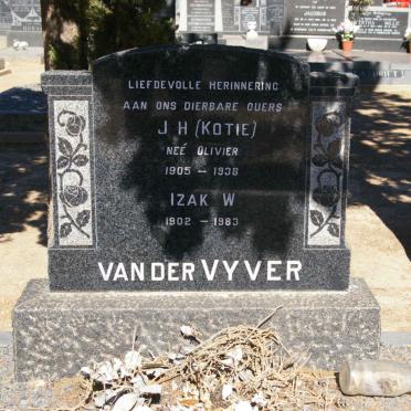 VYVER Izak W., van der  1902-1983 &amp; J.H. OLIVIER 1905-1938