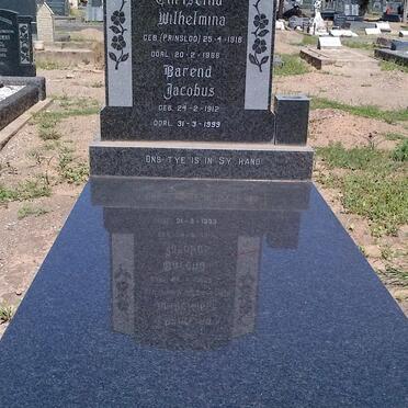 WYK Barend Jacobus, van 1912-1999 &amp; Christina Wilhelmina PRINSLOO 1918-1986
