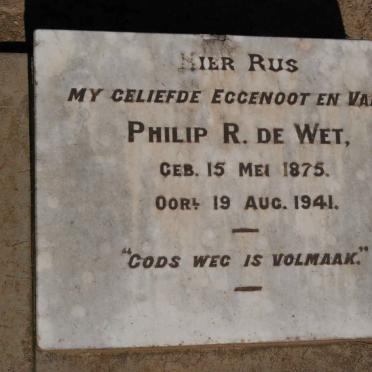 WET Philip R., de 1875-1941