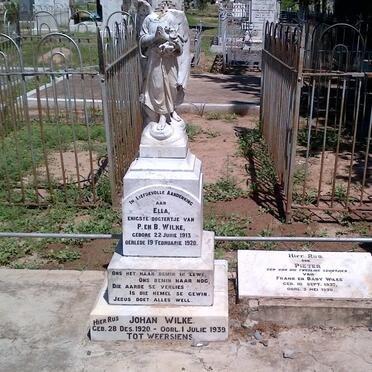 WILKE Ella 1913-1920 :: WILKE Johan 1920-1939 :: WILKE Pieter 1937-1938