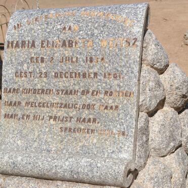 WEITSZ Christiaan Johannes 1829-1905 &amp; Maria Elizabeth 1834-1901
