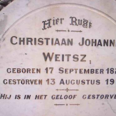 WEITSZ Christiaan Johannes 1829-1905
