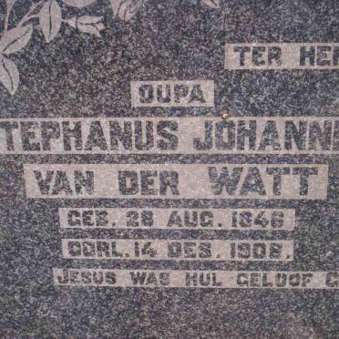 WATT Stephanus Johannes, van der 1846-1908 :: VAN DER WATT Hendrik Hercules 1878-1959