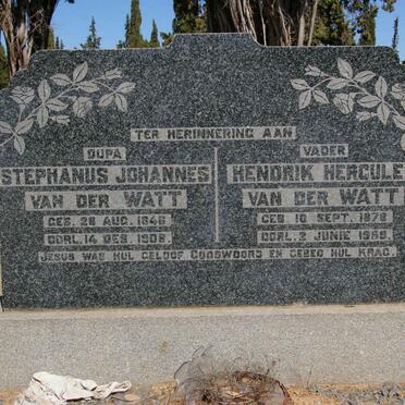 WATT Stephanus Johannes, van der 1846-1908 :: WATT Hendrik Hercules, van der 1878-1959