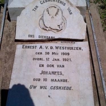 WESTHUIZEN Ernest A., v.d. 1909-1921 :: V.D. WESTHUIZEN Johannes