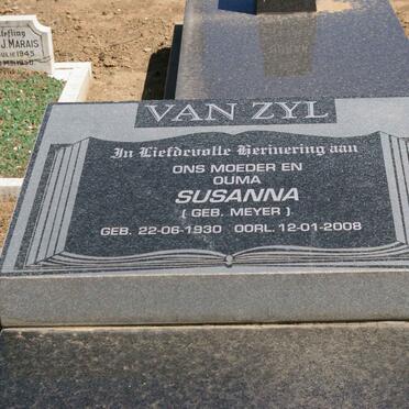ZYL Susanna, van nee MEYER 1930-2008