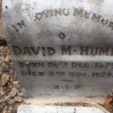 HUME David M. 1873-1925