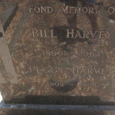 HARVEY Bill 1896-1964 &amp; Peggy 1902-1968