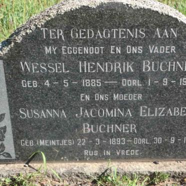 BUCHNER Wessel Hendrik 1885-1966 &amp; Susanna Jacomina Elizabeth MEINTJES 1893-1972