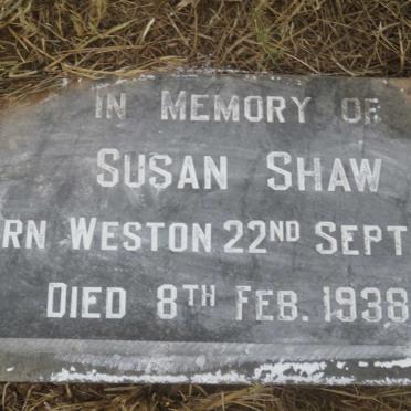 SHAW Susan nee WESTON 1858-1938
