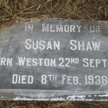 SHAW Susan nee WESTON 1858-1938