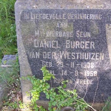 WESTHUIZEN Daniel Burger, van der 1938-1958