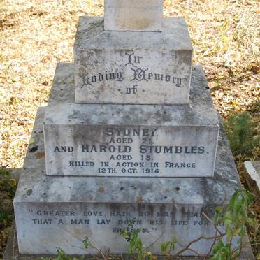 STUMBLES Sydney -1916 :: STUMBLES Harold -1916