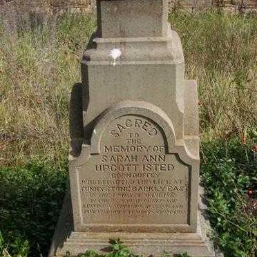 ISTED Sarah Ann Upcott nee DUFFEY -1885