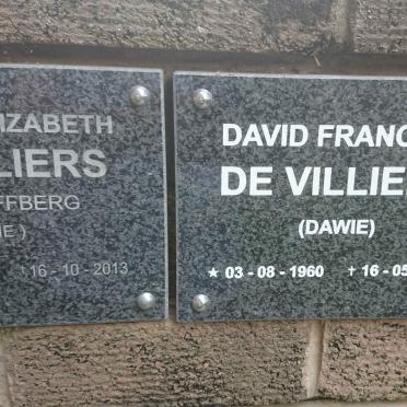 VILLIERS David Francois, de 1960-2016