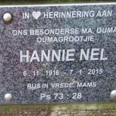 NEL Hannie 1916-2015