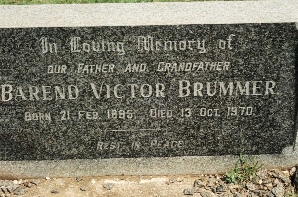 BRUMMER Barend Victor 1895-1970