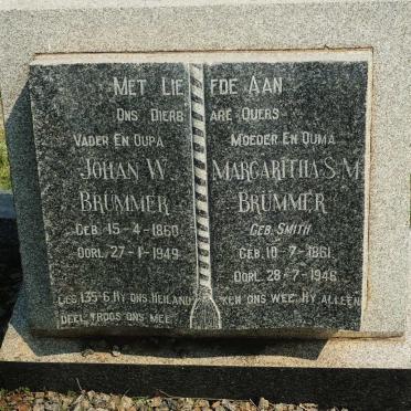 BRUMMER Johan W. 1860-1949 &amp; Margaritha S.M. SMITH 1861-1946