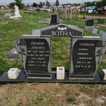 BOTHA Abraham Johannes 1933-1980 &amp; Gwendoline 1934-2014
