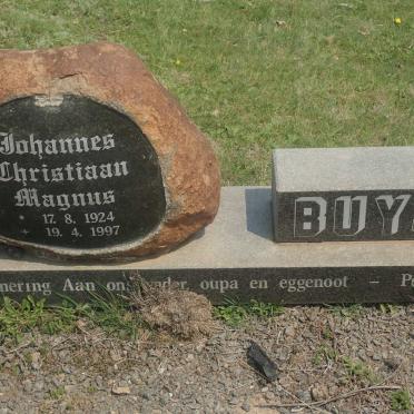 BUYS Johannes Christiaan Magnus 1924-1997