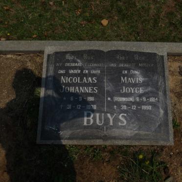 BUYS Nicolaas Johannes 1911-1978 &amp; Mavis Joyce ROBINSON 1914-1992