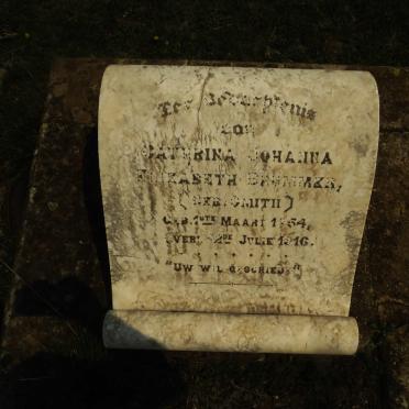 BRUMMER Cathrina Johanna Elizabeth nee SMITH 1854-1916