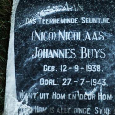 BUYS Nicolaas Johannes 1938-1943