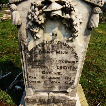 CRONJE Jacobus Albertus 1846-1921